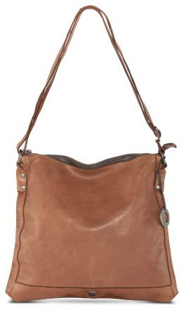 Damen Handtasche LEA aus Premium Leder - authentische Schultertasche für jeden Anlass - mittelgroße Ledertasche für Damen, vielseitig kombinierbare Lederhandtasche für jedes Outfit, cognac