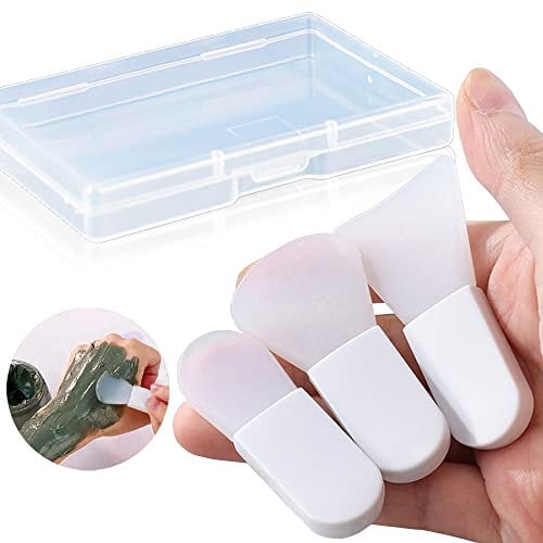 Face Mask Applicator Brushes, Mini Makeup Spatula Portable Beauty Tools Set for Facial Mud, Cosmetic Mask, Facial Clay, Eye Mask, Body Lotion, Body Butter, Serum, Cream. 3PCS Soft Silicone Brush Suit