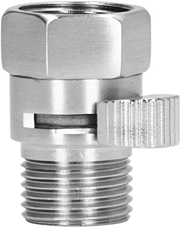 Hyuduo Duschkopf Absperrventil G1/2 Zoll Messing Mattschwarz Wasserregelventil für Handbrause Bidet Sprühgerät Duschschlauch Ventil Absperrhahn