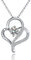 jiamiaoi Damen Kette Herz Silber 925 Herz Anhänger Damen Halskette Herz, Kette mit Herz, Herz Silberkette mit Anhänger Silber Anhaenger Herz Kette Weißgold Herzkette Silber Herzanhänger