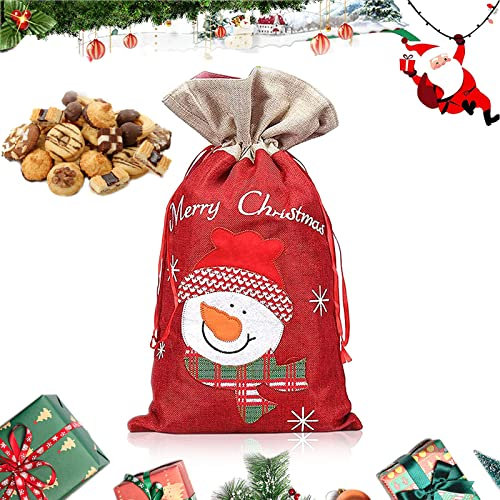 Geschenkesack für WeihnachtenWeihnachten Geschenkbeutel, Nikolausbeutel, Weihnachtssack Geschenksack, Weihnachtsmannsack mit Kordelzug, Nikolaussack Gabensack, Christmas Sack Weihnachtssäckchen
