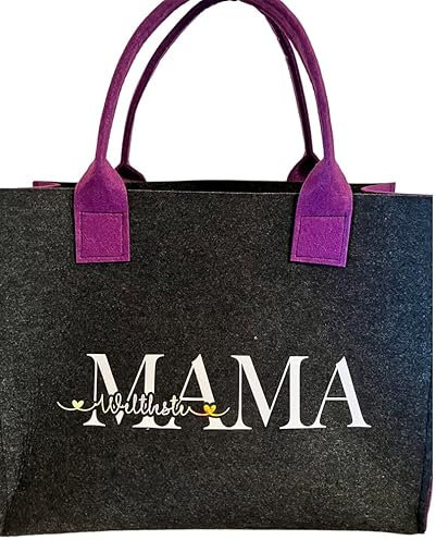 * nähmadl olivia * Filztasche goßer Shopper weltbeste Mama besonders Geschenk Filz Handmade personalisiert