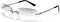 OSAGAMA Retro Ovale Sonnenbrille mit Randlose Linse Metall Rahmen Brille für Damen Herren Outdoor Aktivitäten Clear Silber