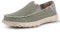 Kickback Couch Classic - Herrenschuhe - Farbe Khaki - leichte Slip On Canvas Schuhe Männer - Loafers für Männer - All Day Comfort - Slip On oder Slide In Herren Freizeitschuhe - Größe EU43