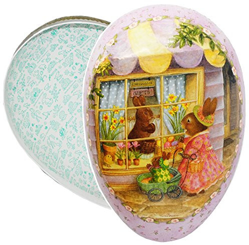 alles-meine.de GmbH XXL - Füll - Pappei 38 cm - Hasen am Schaufenster - Osterei/Ei zum Befüllen - Holly Pond Hill - Susan Wheeler/Deko Pappe Papp Pappeier - Dekoei Pappos..