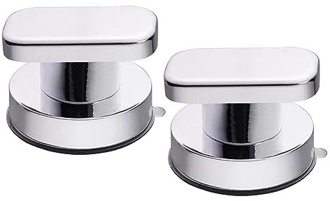 Belvanr Saugnapf Türgriff 2 Stück Saugnapf Griff Tragbare Mobilität Griff Knöpfe mit Starken Saugnapf Griff mit Starken Saugnapf Sauggriff Wiederverwendbar Türgriff Selbstklebend Griff für Glastür