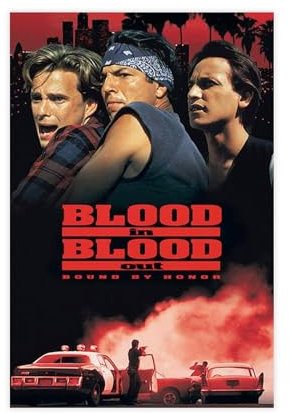 DESHVA Blood In, Blood Out. - Filmposter auf Leinwand, Poster, Wandkunst, Dekor, Bild, Gemälde für Wohnzimmer, Schlafzimmer, Dekoration, ungerahmt, 30 x 45 cm