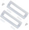 ALGOMAS® Pack de 2 Tiradores Universales para Frigorífico | Incluye 4 Tornillos y Embellecedores | Ajustable de 8,5 a 16 cm | Blanco