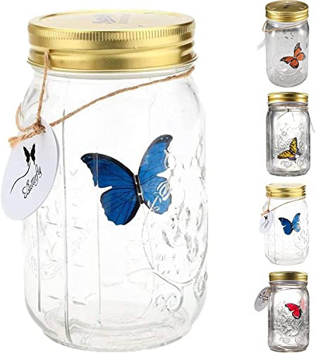 Syansju Butterfly in a jar, Schmetterling im Glas, Butterfly Collection in a Jar (Blau)