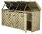 Arbor Garden Solutions VerdiBin wheelie bin storage unit, outdoor dustbin storage (Quadruple, with shelf)