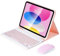 SOPPY Custodia con Tastiera e Mouse per iPad 11a Generazione (A16) 11 Pollici 2025, 10a Gene 10,9 Pollici 2022, cover Protettiva Staccabile, con Slot per Penna Stilo, Layout Italiano - Rosa