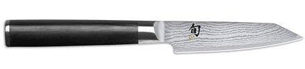KAI Shun Classic Kiritsuke 9 cm Klingenlänge - Damastmesser 32 Lagen VG MAX Kern - 61 (±1) HRC - Pakkaholzgriff - Made in Japan - kleines japanisches Kochmesser Küchenmesser geschmiedet