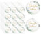 BETESSIN 120 Stück Danke Aufkleber 4cm - Dankeschön Aufkleber im Eukalyptus Design - Danke Etiketten Selbstklebend - Thank You Sticker für Papiertüten, Umschlägen und Geschenkverpackungen zur Hochzeit