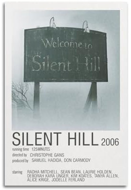 MHEGSNGA Silent Hill Poster, Vintage-Kunst, Raumdekoration, ästhetische Schlafzimmerdekoration, Leinwandposter für Schlafzimmer, 30 x 45 cm, ungerahmter Stil