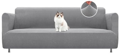 BellaHills High Stretch Sofa Cover 3 Seater Replacement Compatible Cover for Söderhamn 3-Seat Sofa Non Slip Sofa Slipcovers for Living Room Couch Covers Washable Furniture Protectors (3 Seater, Dove)