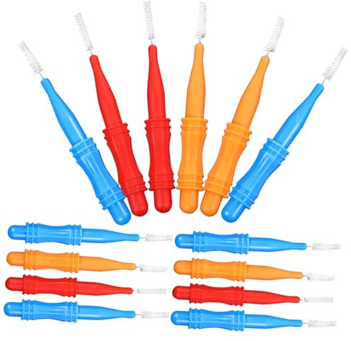 MUCKLILY 50 Stück Interdentalbürsten Mittel Kompakt Aus Pp Und Chemiefasern Tragbarer Zahnpflege Reiniger Für Zuhause Reise Und Büro