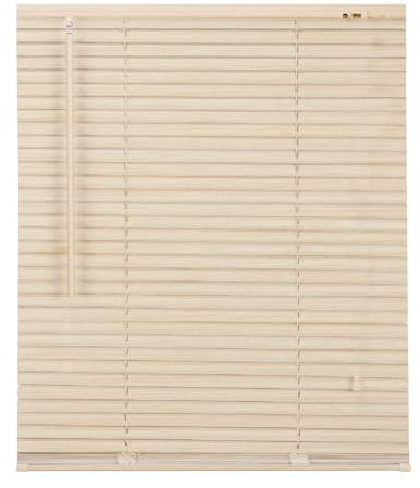 APEX FURNISHINGS PVC Venetian Blinds - 25mm Slats Easy Fit PVC Window Blinds Child Safe Fittings Trimmable curtains Windows Shutters for Home Office (Natural Wood Grain Effect 120W x 150L cm)