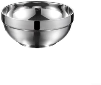 Bebykilemi Ensaladera de acero inoxidable con aislamiento de doble capa, para uso familiar, perfecto, para servir arroz, frutas de cereales ramen (14 cm)