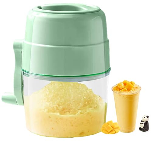 XSQD Hand Cranked Ice Crusher Machine, Small Rotary Shaved Slushie Machine, Manual Ice Maker Sand Machine, Portable Hand Operated Shaved-Ice, Used For Making Ice-Cream, Smoothies, And Iced Tea