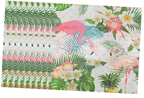 OUNONA 18stücke Teilige Servietten mit Flamingo-muster für Hawaii-partys Papierservietten als Party-zubehör für Geburtstagsfeiern und Tischdekoration