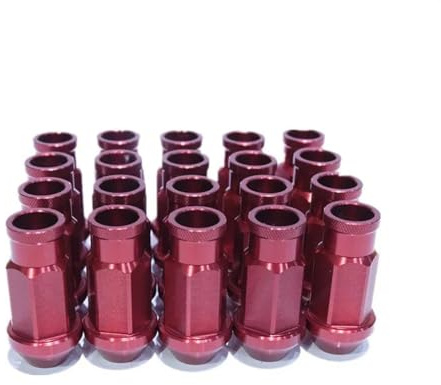 LAKUYRD Steel Wheel Bolts Universal 20PCS Wheel Lug Nuts M12x1.5/1.25 Car Racing Wheel Lug Nuts Screw Wheel Hub Tyre Screw Bolt Replacement Parts(Color 4,M12x1.25)