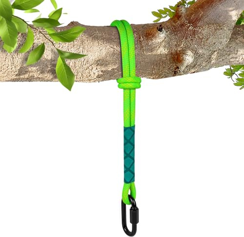 Vicloon Schaukel Befestigung, 1.5m Hängematte Befestigung Aufhängung Schnur mit Haken, Hängematte Seil für Outdoor-Baum Hängesessel Spielplatz Set, 200 kg, Grün