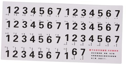 ULTECHNOVO Klavieraufkleber Tasten Piano Keyboard Sticker mit Noten und Zahlen für Anfänger Ablösbar ohne Rückstände Einfache Installation Praktische Lernhilfe für Elektronisches Klavier
