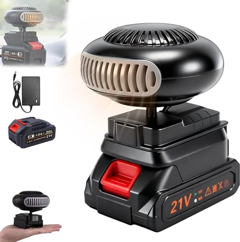 Battery Operated Heater, Portable Cordless Rechargeable Heater, Portable Heaters Battery Powered, 360° Adjustable Over-Turn Protection For Indoors/Car/Camping (10 sections,1 battery)