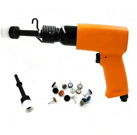 Air Deft Pneumatic Tacks Fastening Tool, Air Powered Tacker for Upholstery Fabric Carpet & Wood Trim, Handheld Hammer for Tacks Installation