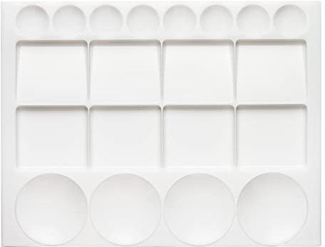 Studio Essentials : Large Rectangular Plastic Palette : 10x13in : 20 Well