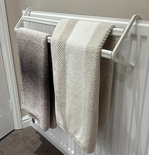 Home Flair Clothes Airer | Pack Of 2 White Radiator Airer | Over Radiator Clothes Airer | 4 Bar Drying Rack | Over Radiator Towel Rail | Proudly Made In England