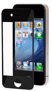 Moshi iVisor XT Folie iPhone 4/4S (Front) schwarz Transparente Displayschutzfolie mit