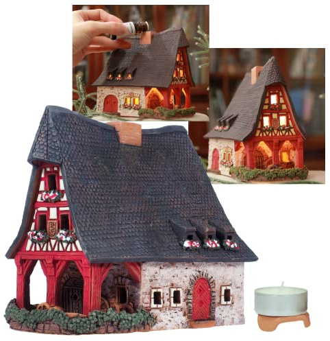 Midene Aroma Lichthaus Keramik, Lichthäuser, Teellichthalter, Künstlerisches Nachbildung, Alte Schmiede in Rothenburg, Deutschland, B230AR