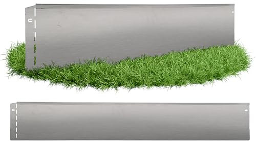 GartenAZ – Rasenkante Metall feuerverzinkt 103x13cm, Nutzlänge 35m - Flexible Rasenbegrenzung aus wetterfestem Stahlblech für saubere Rasen- & Beetabgrenzung - Beeteinfassung Kante robust & langlebig