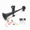 YIYIDA Autohupe car horn 150dB sprecher 450mm lautsprecher horn chrom-zink lufthupe schwarz einzeltrompeten-Hupe mit Kompressor-Luftpumpe für alle 12 V Fahrzeuge LKW zug PKW van boot SUV motorrad etc