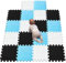 YIMINYUER® 18 Morceaux (30cmx30cmx1cm Chaque Morceau), Tapis De Puzzles Mousse Enfant, Jeu Bebe Dalle Mousse, Tapis De Sol R01R04R07G301018