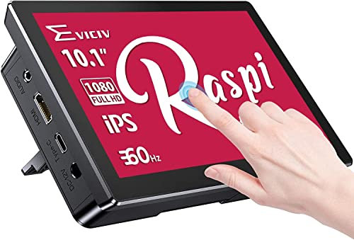 EVICIV 10.1 Pollici Monitor Touchscreen Portatile Capacitivo per Raspberry Pi 5/4/3/2/Zero/B/Windows, 1920 * 1200 IPS Schermo Portatile