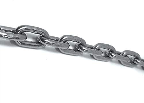 Edelstahl V4A Kette, 2,0 Meter, 4 mm Materialstärke, 192,5 kg Maximalbelastung, kurzgliedrig, rostfrei, poliert, ähnlich DIN766 - Tecklenborg Kegel GmbH