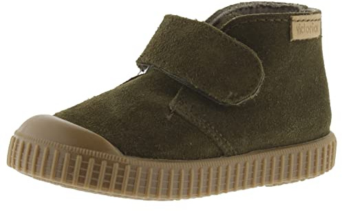 victoria Stiefeletten Unisex 1915 Safari Spaltleder & Klettverschluss 1366146 für Kinder KAKI 34