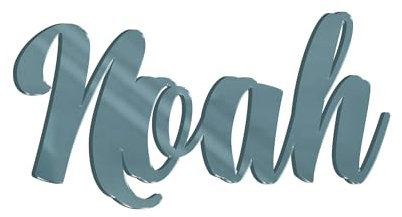 Any Name Text Wooden Colour Personalised Mirror Bedroom Nursery Hanging Door Sign Wall Decoration Plaque (Font Style 2, Slate Grey Mirror)