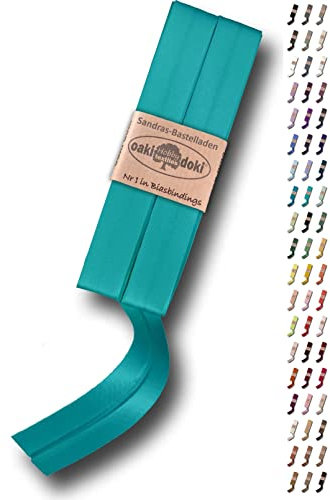 Sandras-Bastelladen Schrägband/Einfassband Satin gefalzt 2m x 20mm 405-Mint