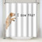 SDOTPMT 90x183cm Nette Tier Duschvorhang 3D Gedruckte Hund Liebhaber Bad Vorhang Lustige Haustiere Thema Weiße Badewanne Vorhang für Kinder Badezimmer Dekor mit Haken