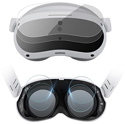 MotuTech 2 x weiche Schutzfolien für PICO 4 VR-Brille, Virtual-Reality-Headset, Brille und Display, kratzfest, ölabweisend, Anti-Fingerabdruck