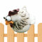GIMOCOOL Hühnerzaun Deko Garten, Zaunhocker Keramik Huhn Gartendeko, Huhn Ornament Garten Statuen Outdoor-Dekoration, Deko Hühner Figuren Gartenstecker Hinterhof Dekorationen für draußen
