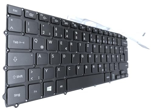 T-ProTek DEUTSCHE - Tastatur Keyboard Schwarz mit Rahmen, Beleuchtung kompatibel für Samsung NP900X3G-K59S