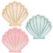 Talking Tables Mermaid Themed Pastel Paper Plates, Shell Shaped Recyclable Eco-Friendly Kids Birthday Party Tableware Decorations Under The Sea Celebrations or Baby Shower |12-Pack, WAVESPLTSHELL