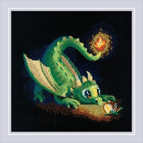 Riolis Kreuzstich Stickpackung Freche Glitzer, Zählmuster, 20x20cm