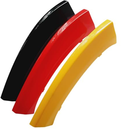 BizTech ® Clip In Grill Inserts Strips Compatible with BMW Car Models, German Flag colours, Sport Tuning (For X3 F25 F26 2011-2017 7-Beams)