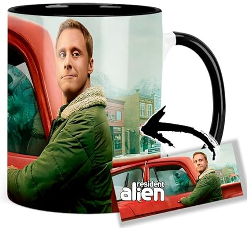 Resident Alien Alan Tudyk Tasse Innen & Henkel Schwarz Keramikbecher Mug