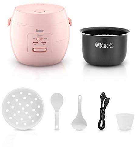 Cuociriso Elettrico Multifunzione, con Vaporiera, 2L-350W, Isolamento Intelligente, Piccoli Elettrodomestici Multifunzione, Adatto Cuociriso Domestico/Dormitorio 1-3 Persone